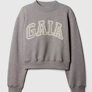 ‼️NWT | Gap x Cult Gaia Cropped Sweatshirt in Heather Gray | SOLD OUT | Size L‼️